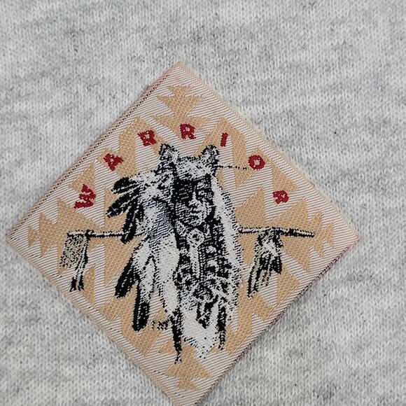 Vintage 1994 Native-American Sweatshirt M/L 21x24 Warrior - Picture 5 of 13